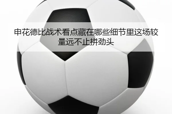 申花德比战术看点藏在哪些细节里这场较量远不止拼劲头 - leyu